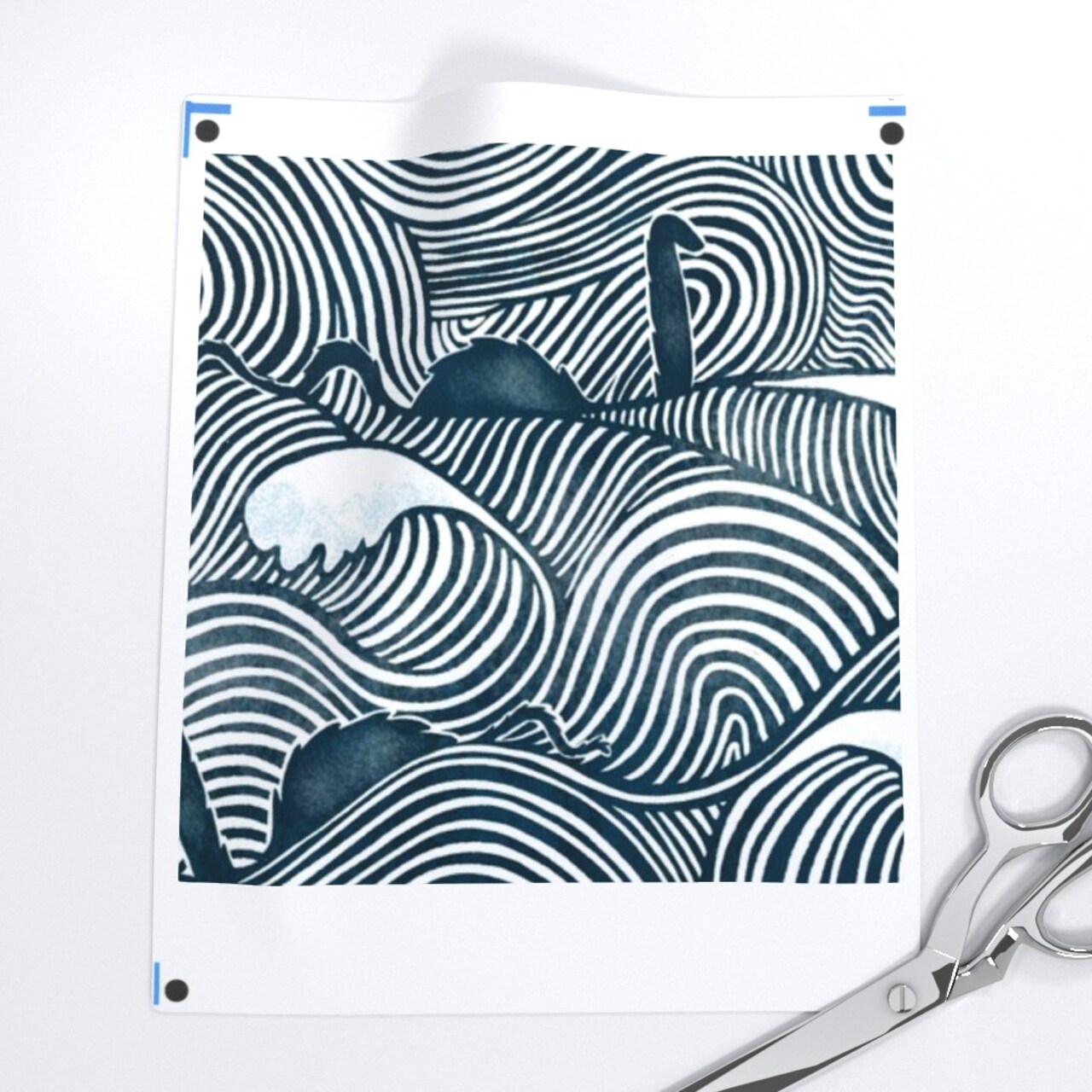 Nessie Cryptid Legend Myth Scotland Scottish Custom Removable Wallpaper by Spoonflower Peel & Stick Wallpaper 2FT Wide